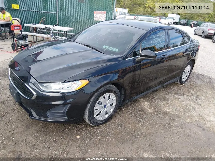 2020 FORD FUSION VIN 3FA6P0G71LR119114 — фото 2