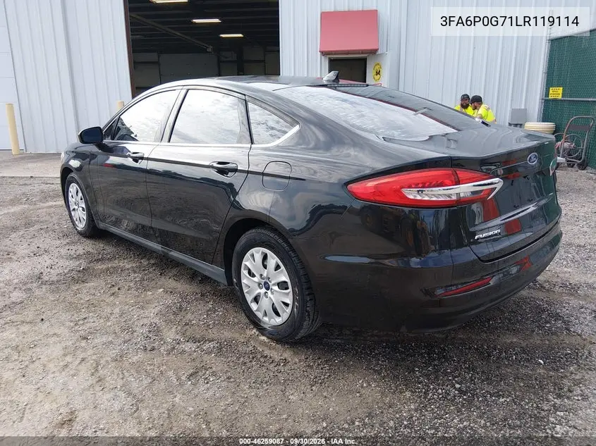 2020 FORD FUSION VIN 3FA6P0G71LR119114 — фото 3