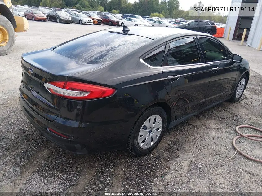 2020 FORD FUSION VIN 3FA6P0G71LR119114 — фото 4