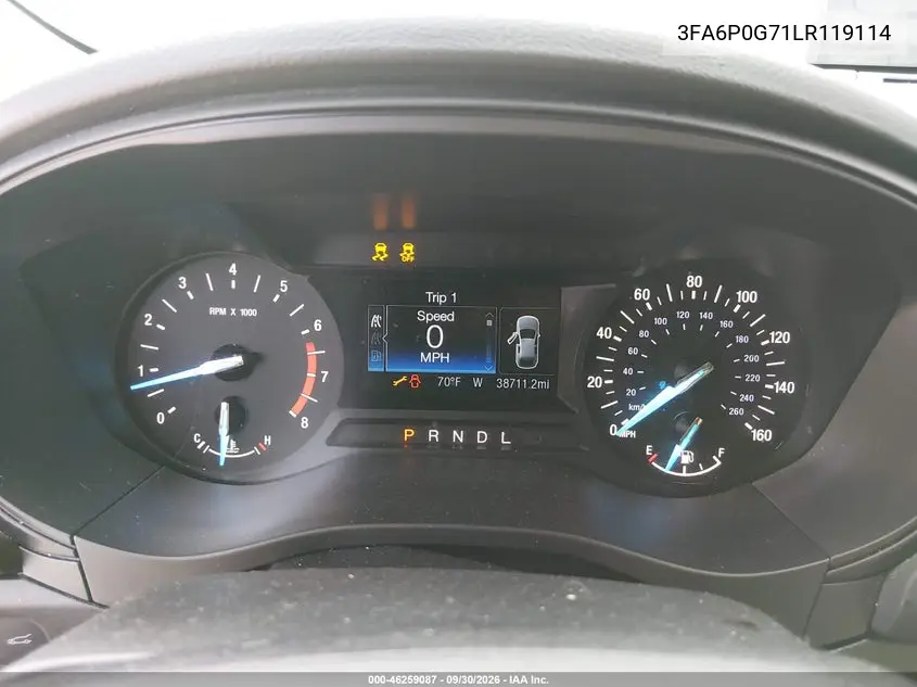 2020 FORD FUSION VIN 3FA6P0G71LR119114 — фото 7