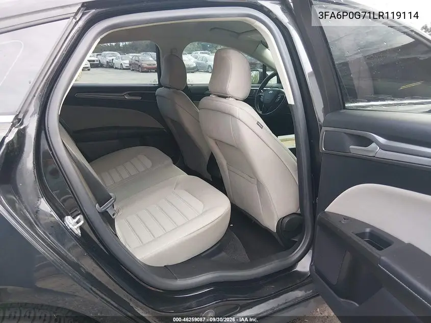 2020 FORD FUSION VIN 3FA6P0G71LR119114 — фото 8