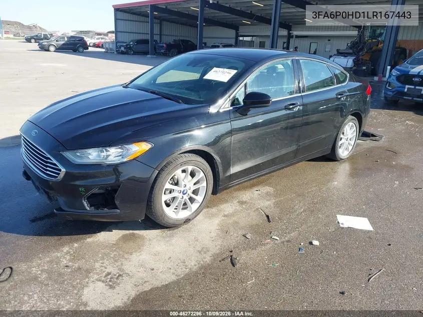 2020 FORD FUSION VIN 3FA6P0HD1LR167443 — фото 2