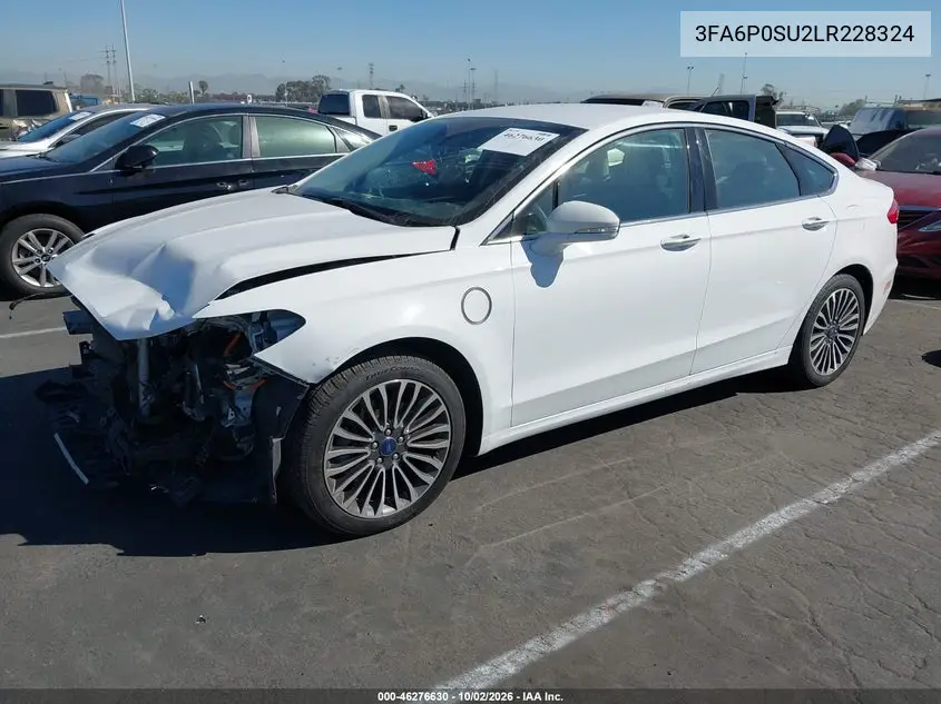 2020 FORD FUSION VIN 3FA6P0SU2LR228324 — фото 2