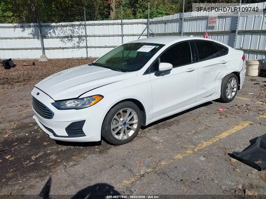 2020 FORD FUSION VIN 3FA6P0HD7LR109742 — фото 2