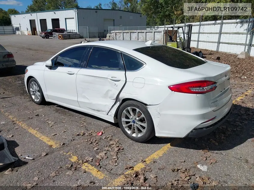 2020 FORD FUSION VIN 3FA6P0HD7LR109742 — фото 3