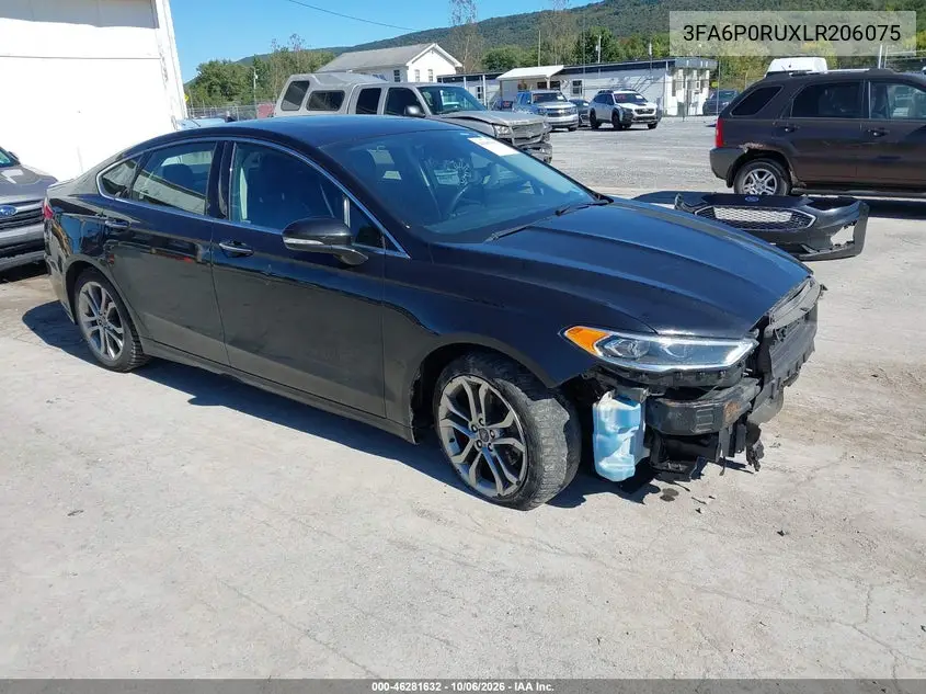FORD FUSION 2020, VIN 3FA6P0RUXLR206075
