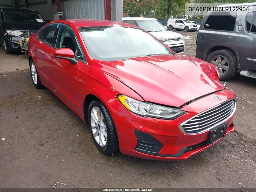 FORD FUSION 2020, VIN 3FA6P0HD6LR122904