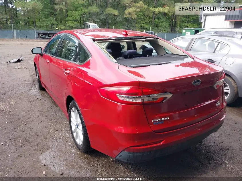 2020 FORD FUSION VIN 3FA6P0HD6LR122904 — фото 3