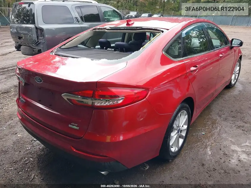 2020 FORD FUSION VIN 3FA6P0HD6LR122904 — фото 4