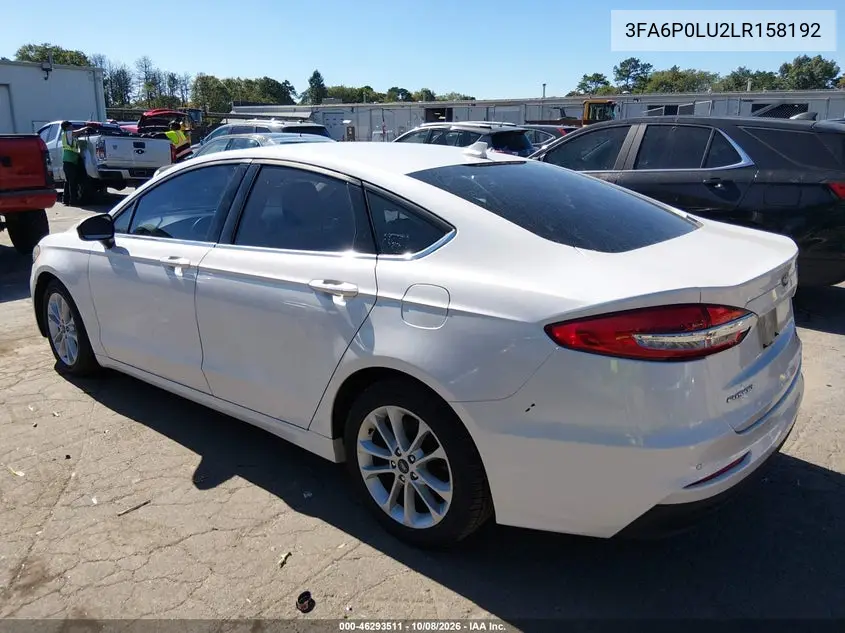2020 FORD FUSION VIN 3FA6P0LU2LR158192 — фото 3