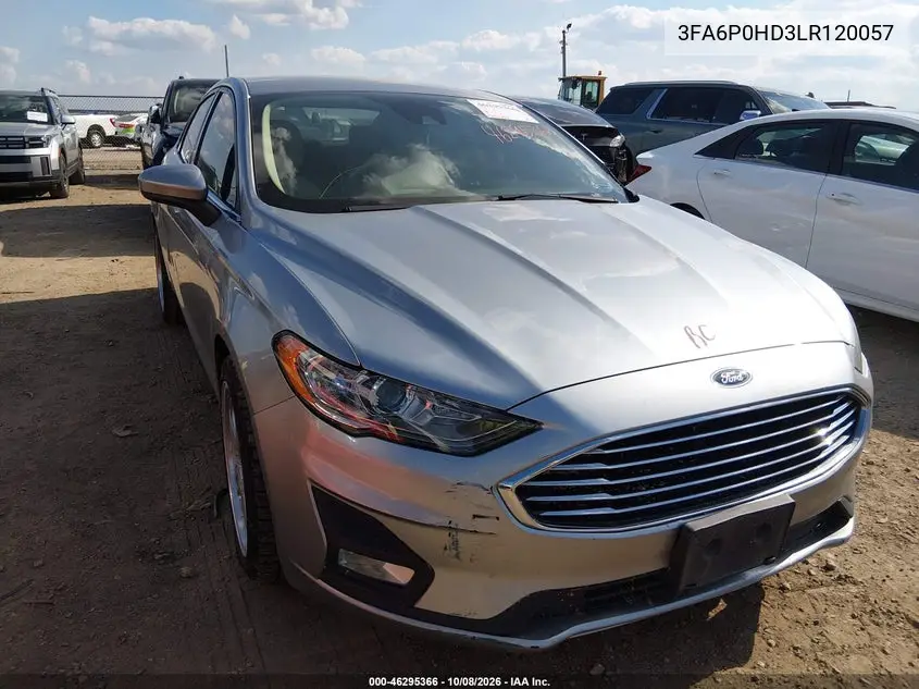 FORD FUSION 2020, VIN 3FA6P0HD3LR120057