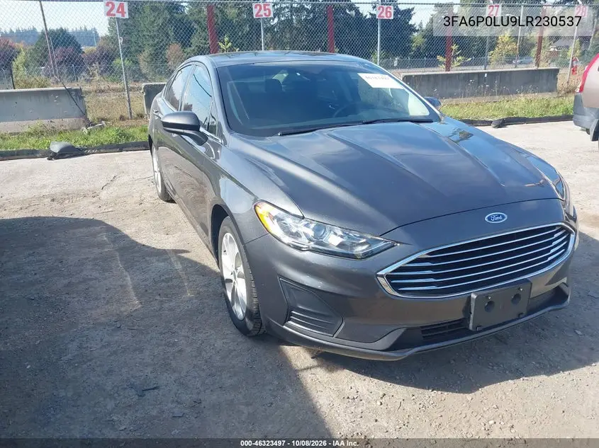FORD FUSION 2020, VIN 3FA6P0LU9LR230537