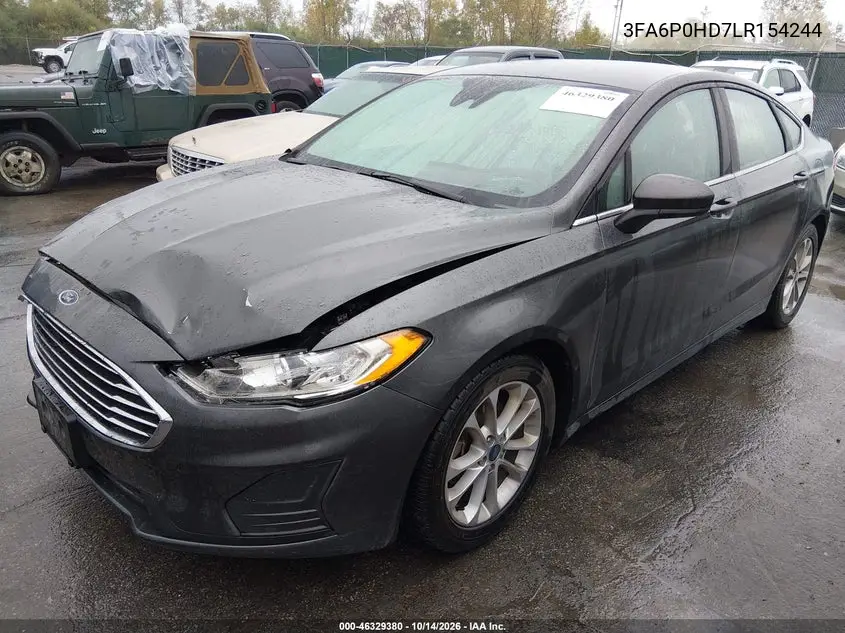 2020 FORD FUSION VIN 3FA6P0HD7LR154244 — фото 2