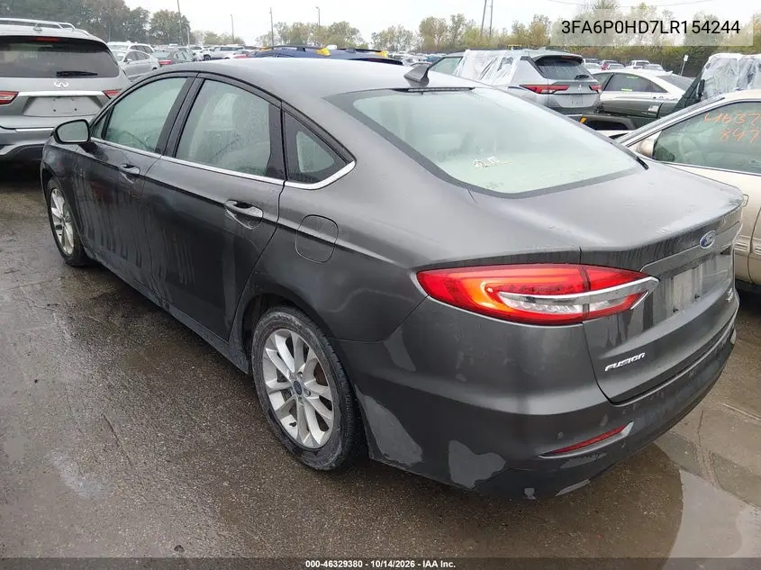 2020 FORD FUSION VIN 3FA6P0HD7LR154244 — фото 3