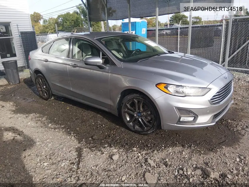 FORD FUSION 2020, VIN 3FA6P0HD6LR134518
