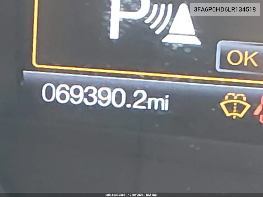 2020 FORD FUSION VIN 3FA6P0HD6LR134518 — фото 16