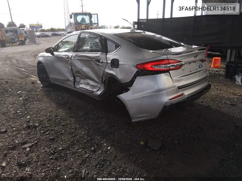 2020 FORD FUSION VIN 3FA6P0HD6LR134518 — фото 3