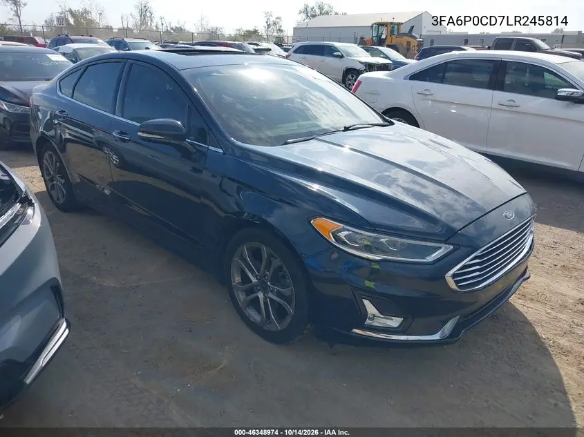 FORD FUSION 2020, VIN 3FA6P0CD7LR245814