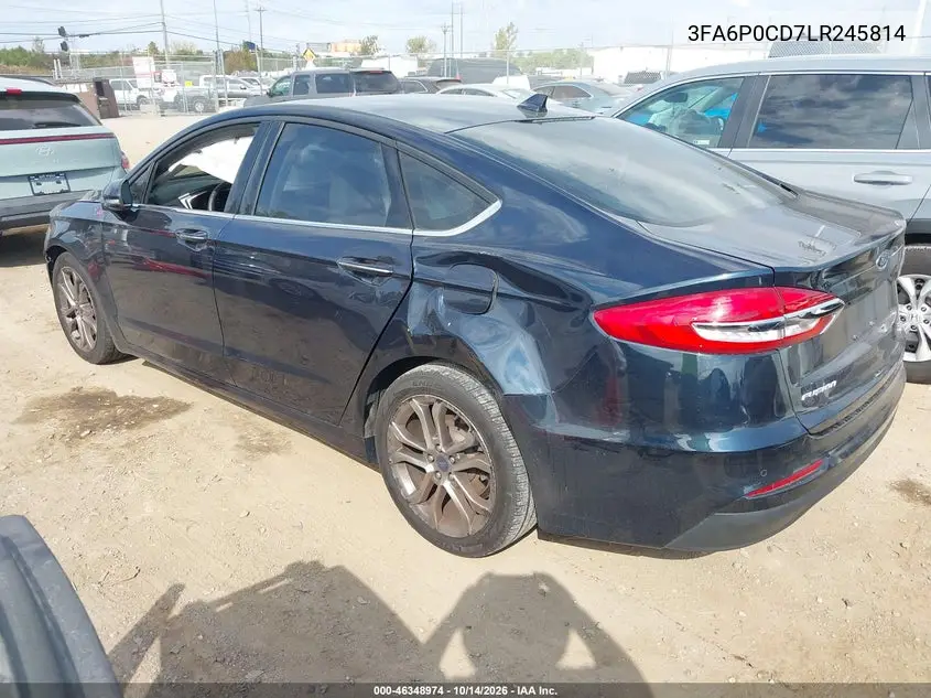 2020 FORD FUSION VIN 3FA6P0CD7LR245814 — фото 3