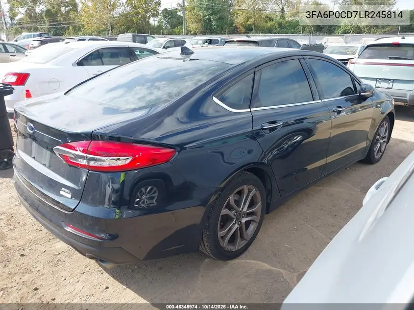 2020 FORD FUSION VIN 3FA6P0CD7LR245814 — фото 4