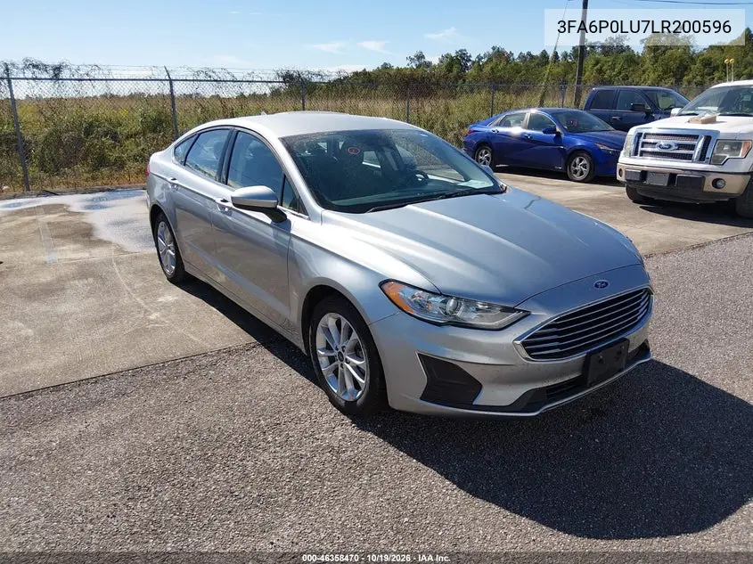 FORD FUSION 2020, VIN 3FA6P0LU7LR200596
