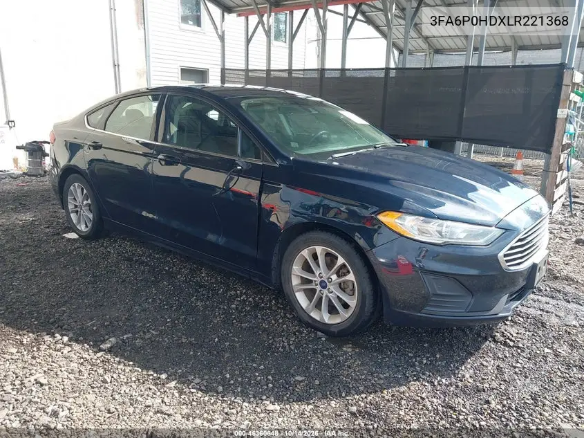 FORD FUSION 2020, VIN 3FA6P0HDXLR221368