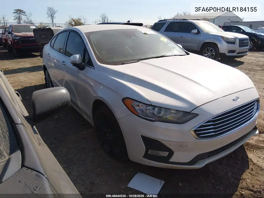 FORD FUSION 2020, VIN 3FA6P0HD4LR184155