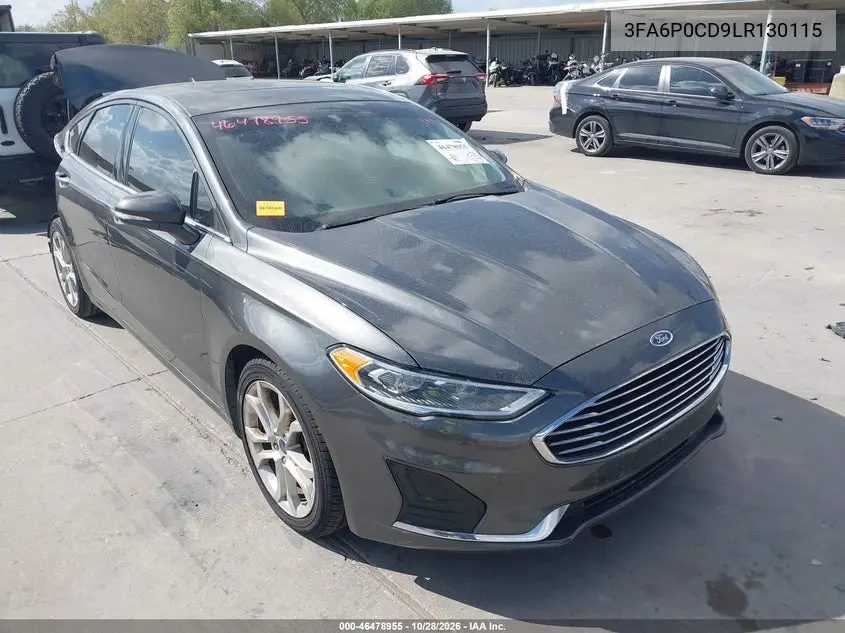 FORD FUSION 2020, VIN 3FA6P0CD9LR130115