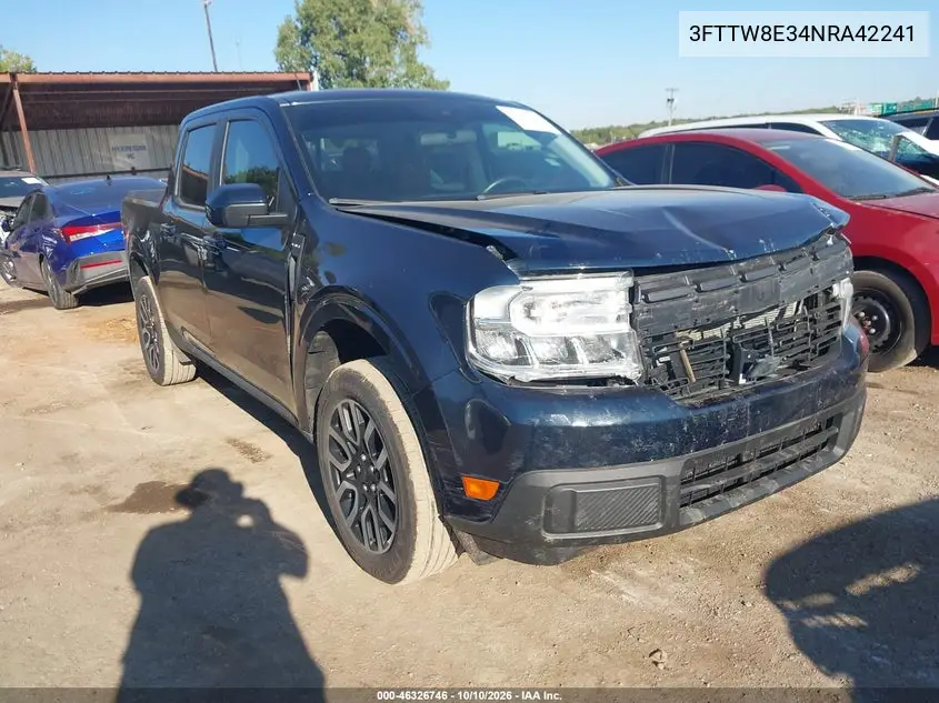 FORD MAVERICK 2022, VIN 3FTTW8E34NRA42241
