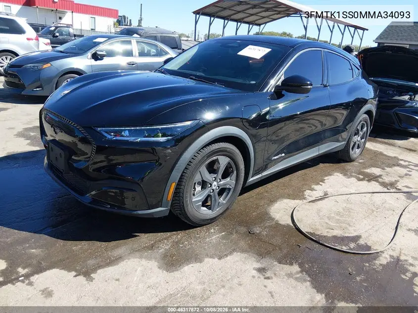 2021 FORD MUSTANG MACH-E VIN 3FMTK1SS0MMA34093 — фото 2