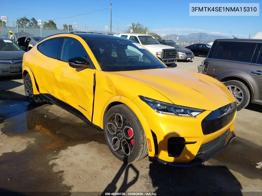 FORD MUSTANG MACH-E 2022, VIN 3FMTK4SE1NMA15310