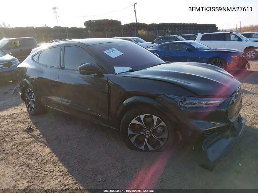 FORD MUSTANG MACH-E 2022, VIN 3FMTK3SS9NMA27611