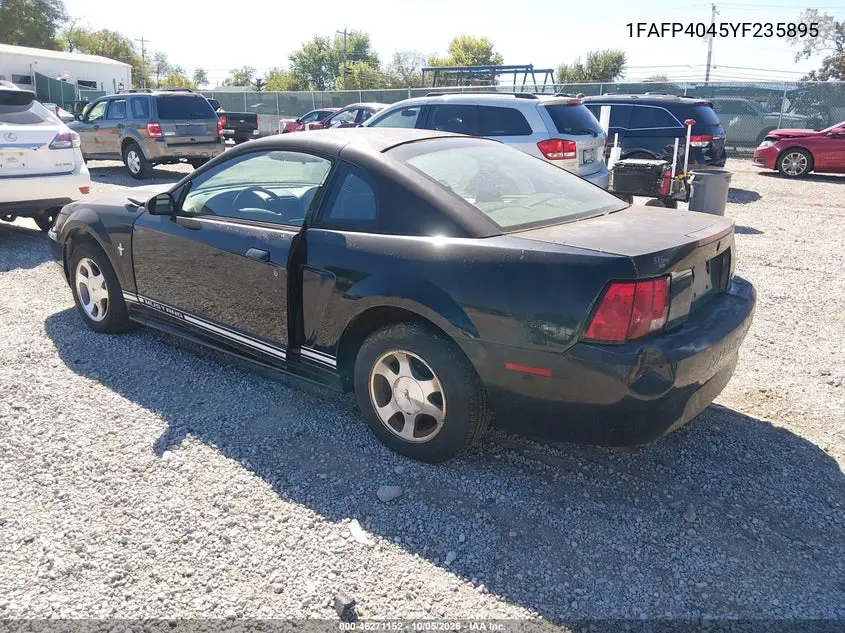 2000 FORD MUSTANG VIN 1FAFP4045YF235895 — фото 3