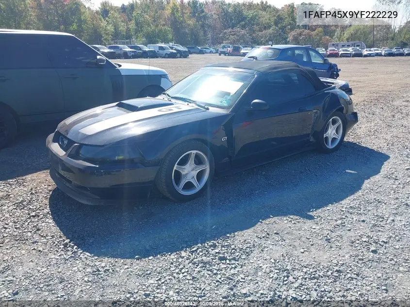 2000 FORD MUSTANG VIN 1FAFP45X9YF222229 — фото 2