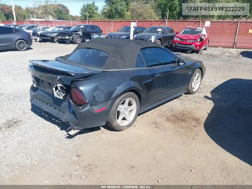 2000 FORD MUSTANG VIN 1FAFP45X9YF222229 — фото 4
