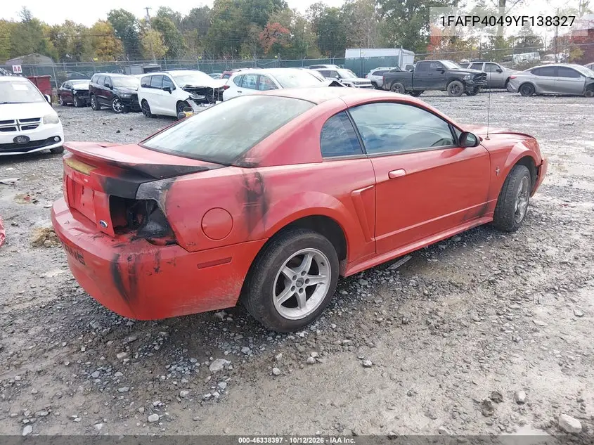 2000 FORD MUSTANG VIN 1FAFP4049YF138327 — фото 4