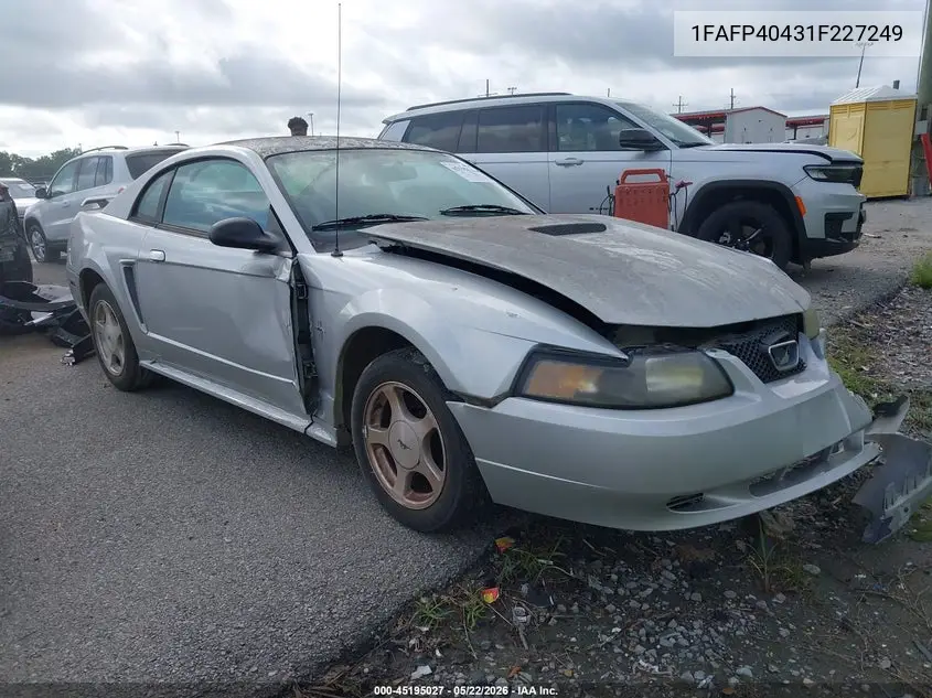 FORD MUSTANG 2001, VIN 1FAFP40431F227249