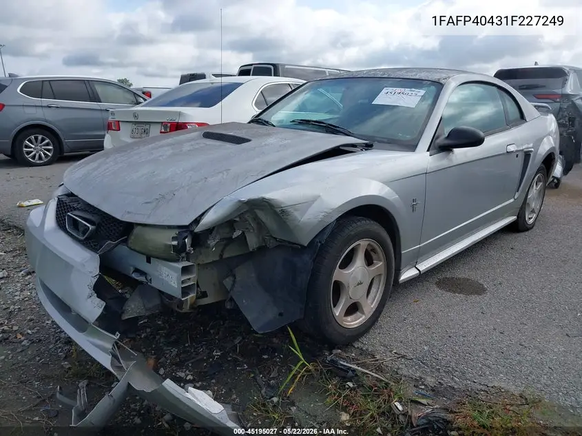 2001 FORD MUSTANG VIN 1FAFP40431F227249 — фото 2