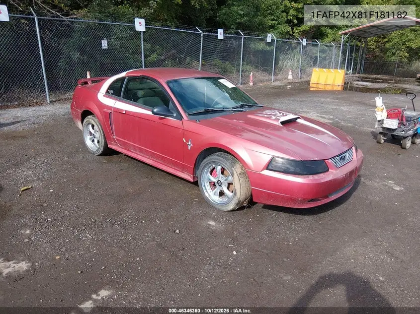 FORD MUSTANG 2001, VIN 1FAFP42X81F181182
