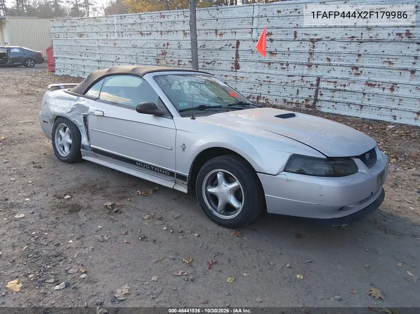 FORD MUSTANG 2002, VIN 1FAFP444X2F179986