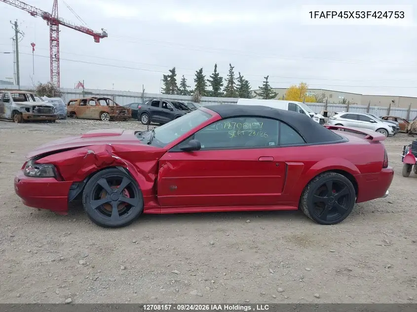 2003 FORD MUSTANG VIN 1FAFP45X53F424753 — фото 15