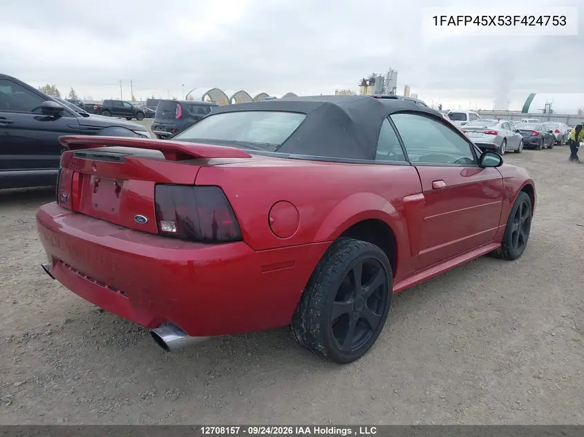 2003 FORD MUSTANG VIN 1FAFP45X53F424753 — фото 4