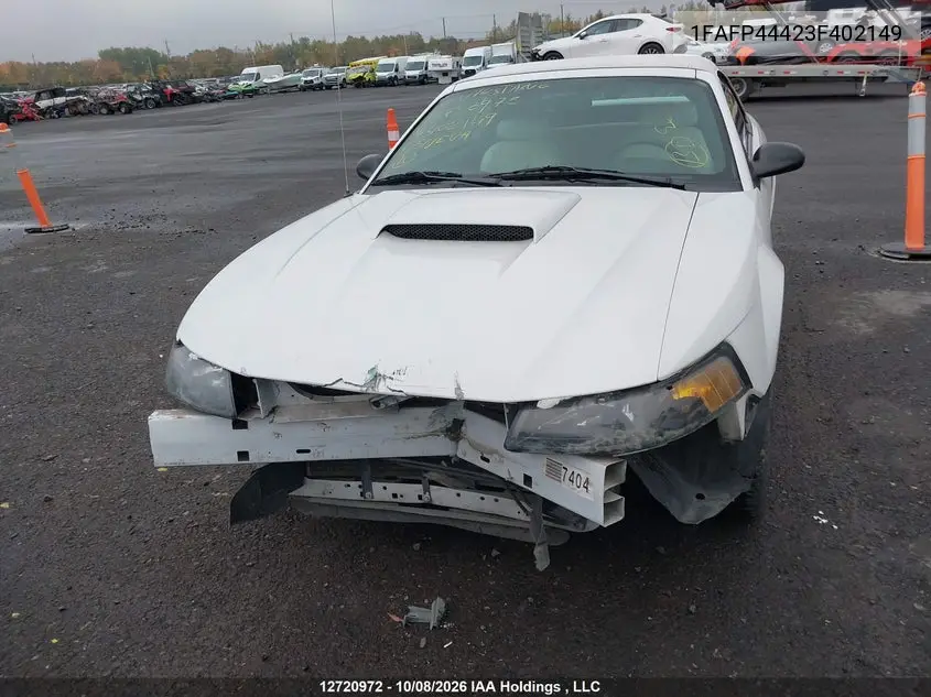2003 FORD MUSTANG VIN 1FAFP44423F402149 — фото 12