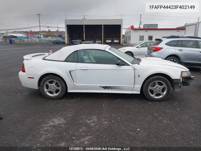 2003 FORD MUSTANG VIN 1FAFP44423F402149 — фото 13