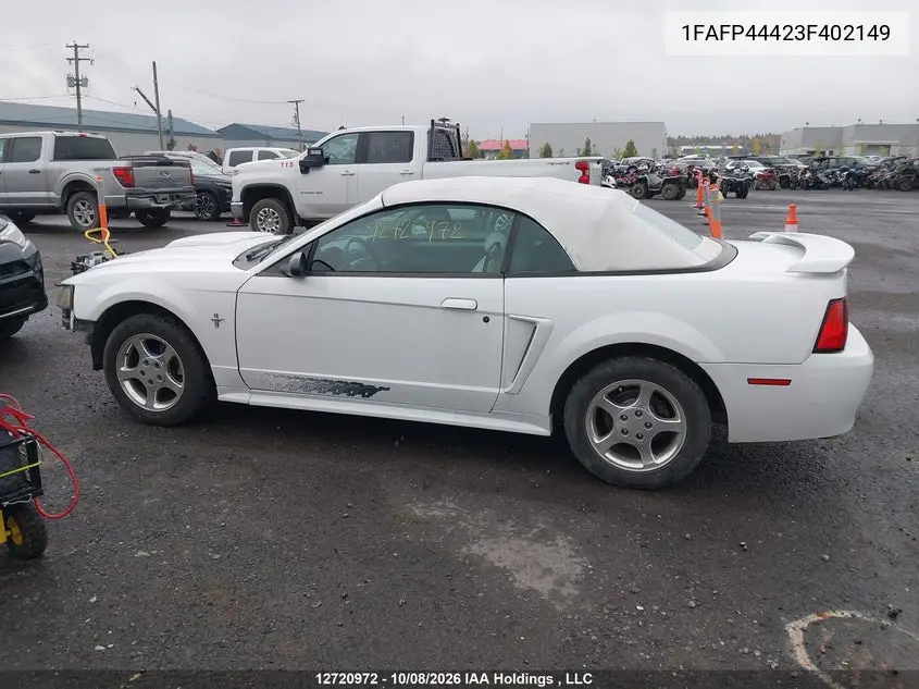 2003 FORD MUSTANG VIN 1FAFP44423F402149 — фото 14