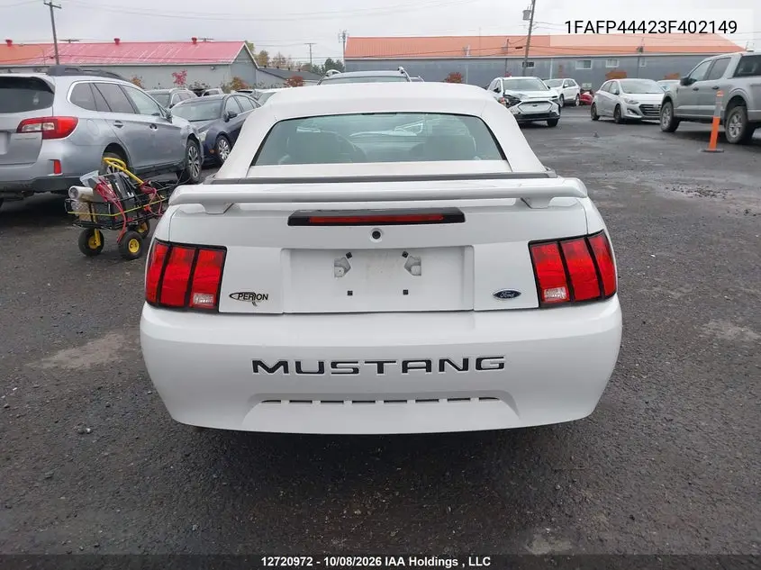 2003 FORD MUSTANG VIN 1FAFP44423F402149 — фото 16
