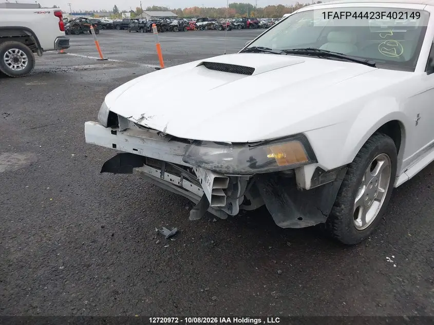 2003 FORD MUSTANG VIN 1FAFP44423F402149 — фото 6