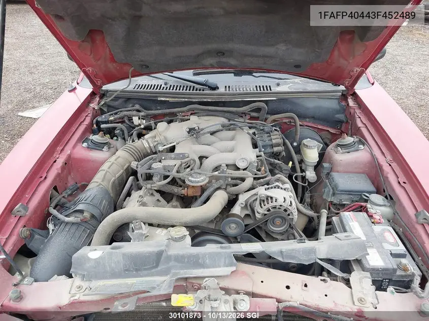 2003 FORD MUSTANG VIN 1FAFP40443F452489 — фото 10