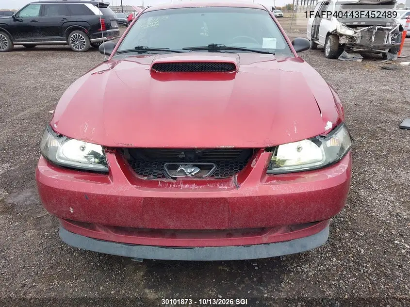 2003 FORD MUSTANG VIN 1FAFP40443F452489 — фото 6