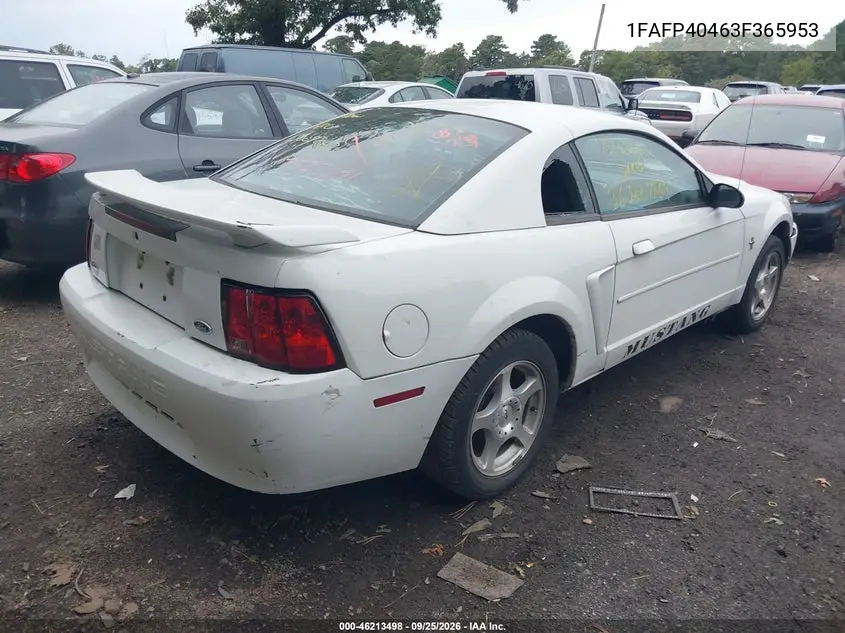 2003 FORD MUSTANG VIN 1FAFP40463F365953 — фото 4